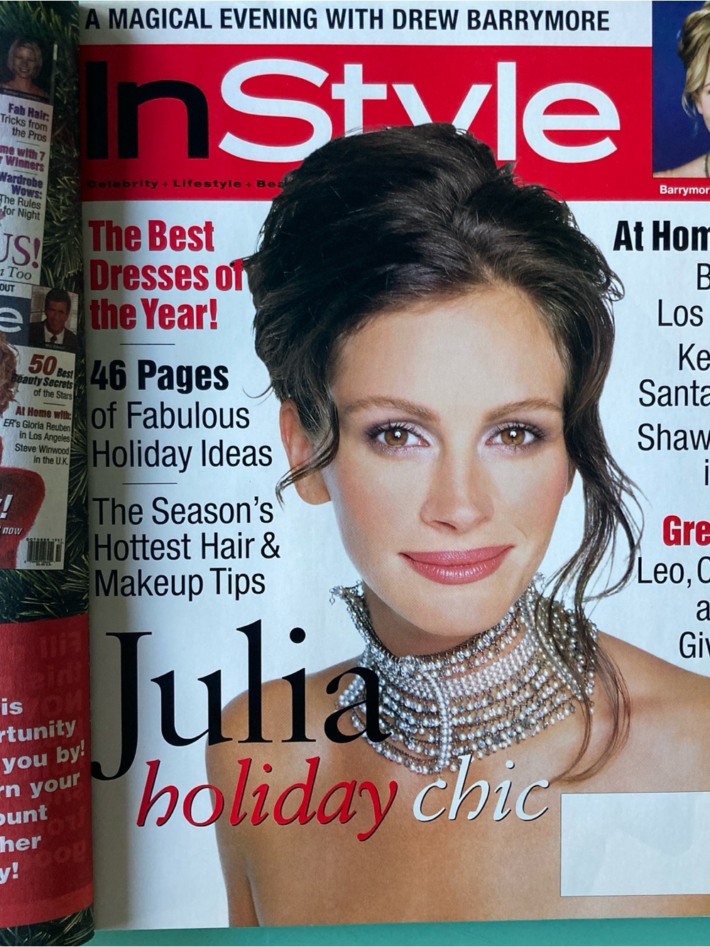 InStyle Magazine December 1998 Julia Roberts DREW BARRYMORE Subscription Wrapper